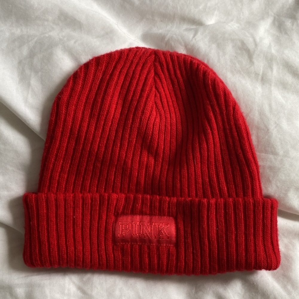 Pink red beanie